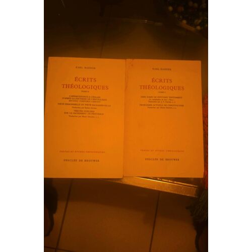 Écrit Théologique Tome 1 & 2 ........Envoie Uniquement En Mondial Relay