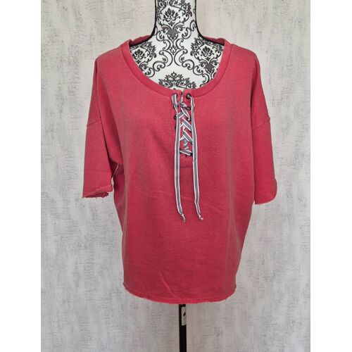 Top Corail Lacet Femme Taille L/40 Coton Viscose Raw Edge