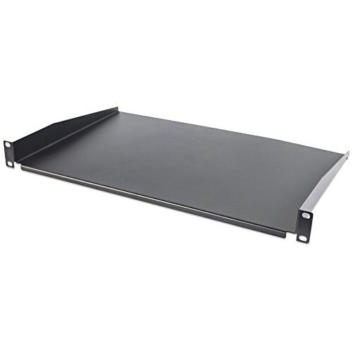 Intellinet 19" Cantilever Shelf, 1U, Shelf Depth 300mm, Non-Vented, Max 25kg, Black, Three Year Warranty - Étagère pour rack - noir, RAL 9005 - 1U - 19