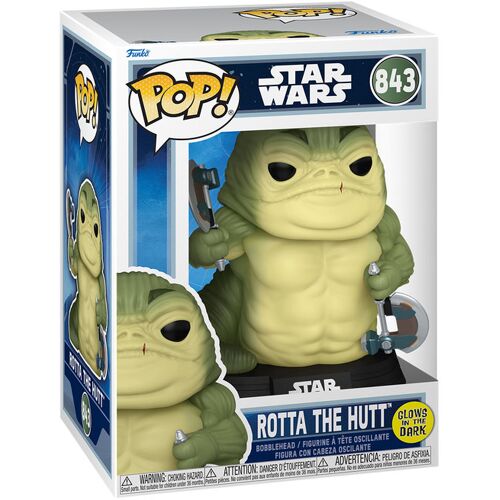 Figurine Funko Pop - Star Wars : The Mandalorian & Grogu N°843 - Rotta The Hutt - Glow In The Dark (90823)