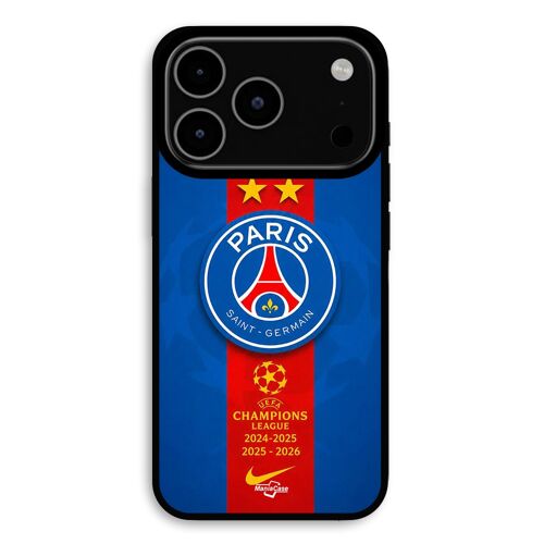 Coque Pour iPhone 17 Pro Max PSG Logo Champion double legend nike rouge et bleu Maniacase