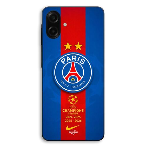 Coque Pour Samsung Galaxy A06 PSG Logo Champion double legend nike rouge et bleu Maniacase