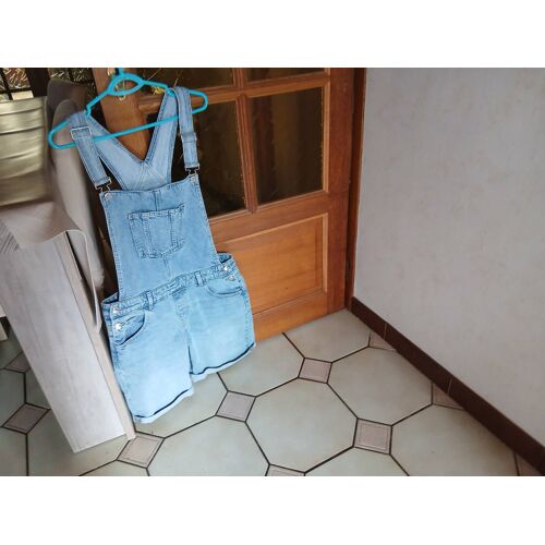 Salopette Short En Jeans