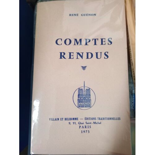 Comptes Rendus De René Guenon