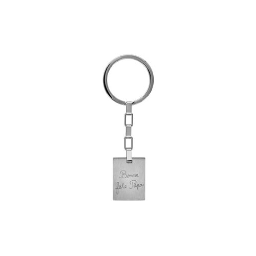 Porte-Clef Acier Plaque Gi Gravé Bonne Fête Papa