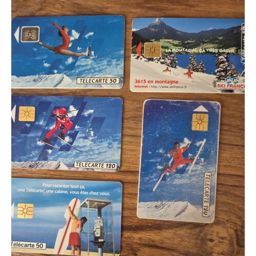 Lots De 5 Cartes Téléphoniques