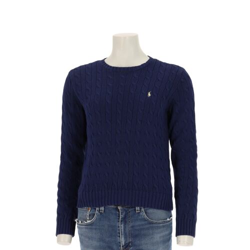 Reconditionné - Pull Femme Cable Knit Torsadée Marine - Taille L - Femme - Marine