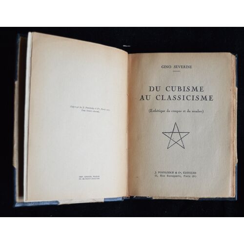 Gino Severini, Du Cubisme Au Classicisme. J. Povolozky Et Cie Éditeurs, Paris, 1921