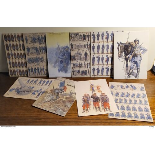 Lot De 10 Cartes Postales - Reproduction D'images De Guerre 14/18