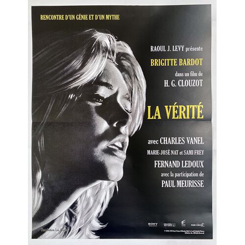 La Vérité - Affiche De Cinéma Pliée - Format 40x54 Cm - De Henri-Georges Clouzot Avec Brigitte Bardot, Sami Frey, Charles Vanel, Paul Meurisse - Ressortie 2010