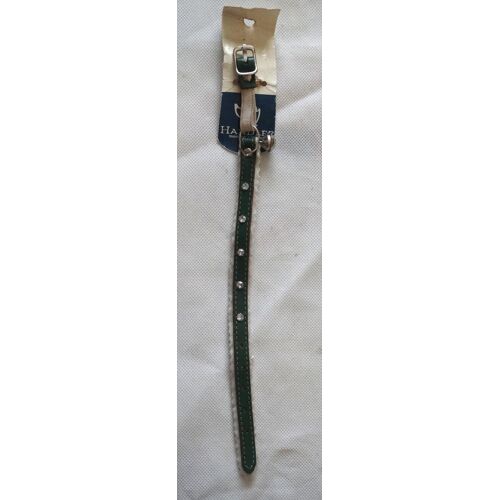 Collier Cuir Avec Strass Et Clochette Handler Pour Chat Taille Xs -(4 Kg 22 À 28 Cm Maxi).