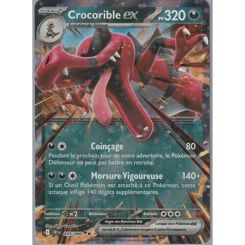 Carte Pokémon - Crocorible Ex - 055/086 - Ultra-Rare - Chaos Ascendant