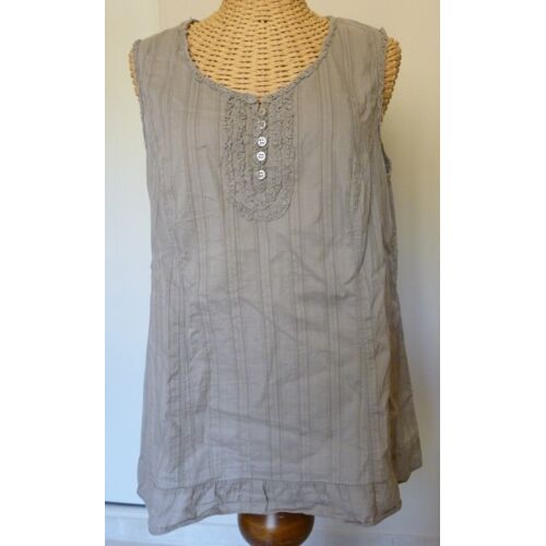 Haut / Débardeur / Top / T-Shirt 44 Gris Jacqueline Riu