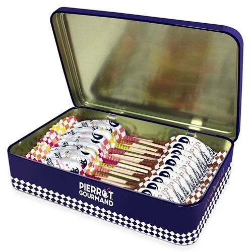 Sucettes Pierrot Gourmand Boîte Métal 20 Pièces Assorties