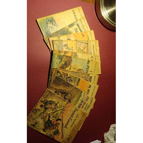 Lot De 10 Livres - Collection "Patrie " - Édition Rouff - No 4.11.16.59.71. 75 .105 .117.127.157 - Guerre 1914 . 1918 - Les Marais De Saint Gond - Souvenirs D Un Pilote Aviateur......