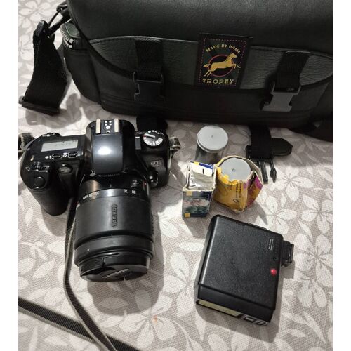 kit photo argentique canon eos 500 fonctionnel tamron 28 80 flash sacoche hama