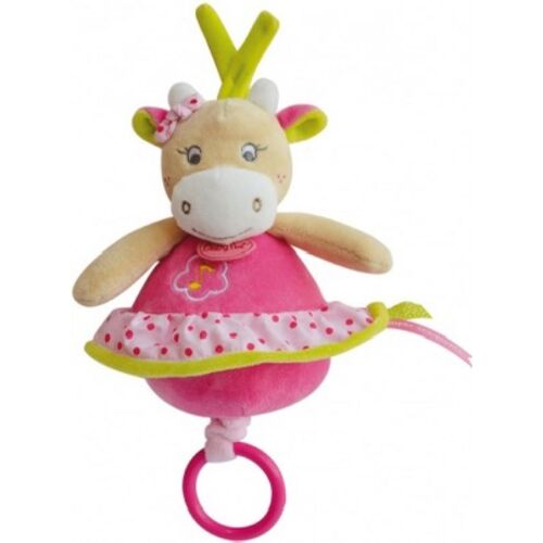 Peluche musicale vache Coquillette Baby nat jouet boîte à musique plush music cow