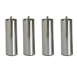 4 pieds métal brossé H 20 cm pour sommier tapissier - HS