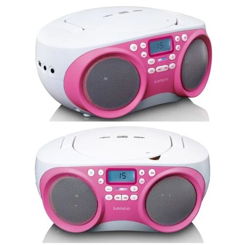 Radio FM Portable Lecteur CD/MP3/USB/ Rose