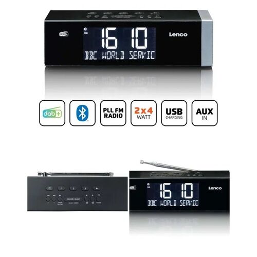 Radio Réveil FM/DAB+ Bluetooth 5.0 portable - Double fonction d'alarme