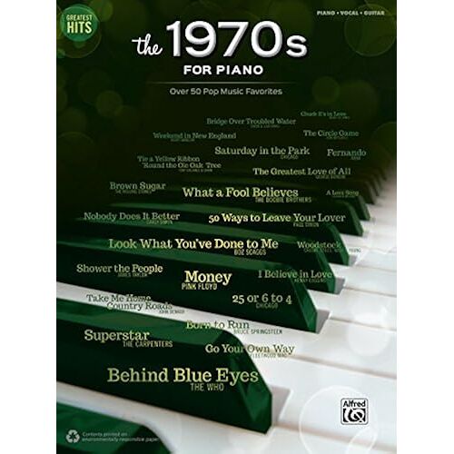 Greatest Hits -- The 1970s For Piano