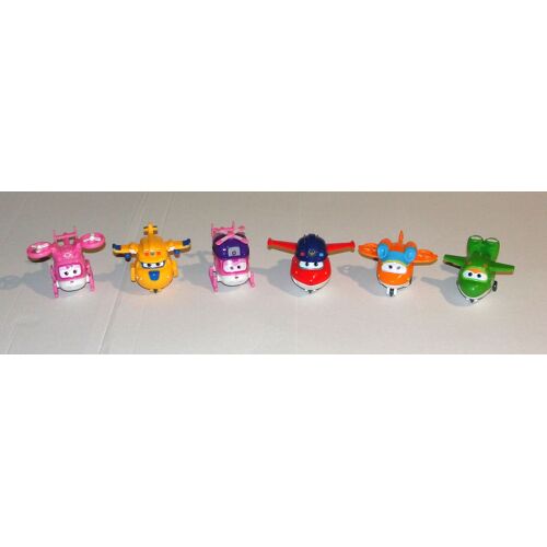 lot 6 helicoptère super wings transform a bots figurine auldey