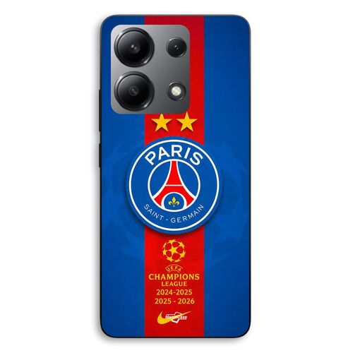 Coque Pour Xiaomi Redmi Note 13 4G PSG Logo Champion double legend nike rouge et bleu Maniacase