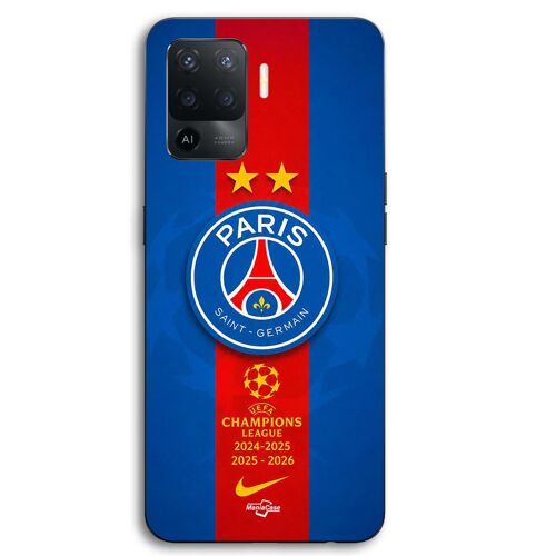 Coque Pour Oppo A94 PSG Logo Champion double legend nike rouge et bleu Maniacase