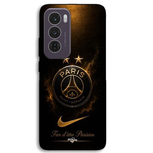 Coque Pour Oppo Reno 12 5G PSG double champion et fier, noir et dorée Maniacase