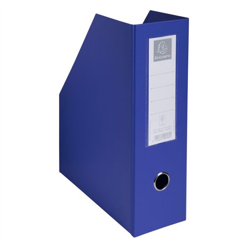 EXACOMPTA Porte-revues PP - Dos 100mm - livrés à plat - 23x31cm - Bleu foncé