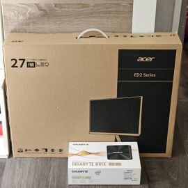 PC ordinateur Gigabyte avec LED 27 pouces Ecran 1080p 60hz Acer