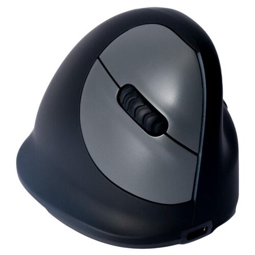 R-Go Souris ergonomique HE Break - Souris verticale - ergonomique - petit, certifié AGR, pour une taille de main ? 165 mm - pour droitiers - optique - 5 boutons - sans fil - Bluetooth 5.0 - noir