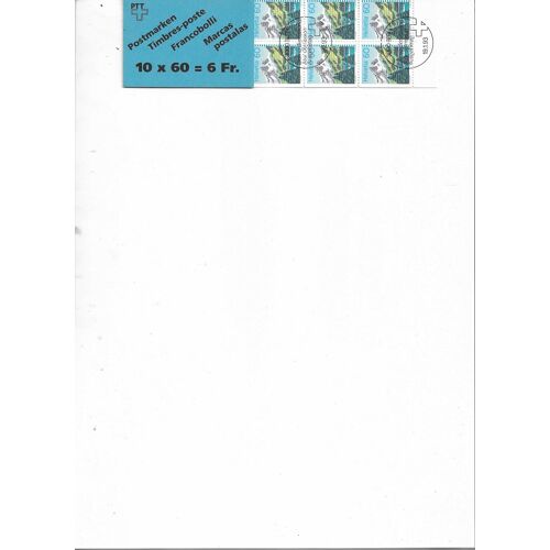 Carnet De 10 Timbres Oblitérés Paysages Suisse 1993 Yt C1418a