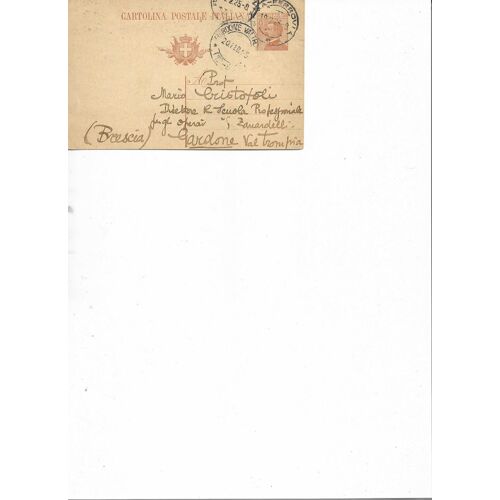 Entier Postal Italie Circulé