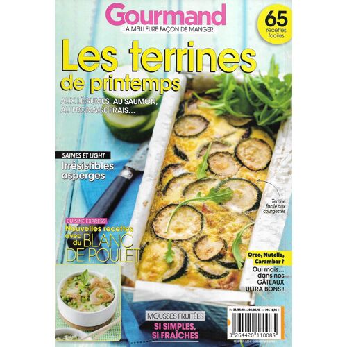 Gourmand N°396 25/04/2018 Les Terrines De Printemps/ 15 Jours De Menu/ Produits Cultes En Desserts/ Le Sureau, L'Estragon, L'Asperge, Blanc De Poulet/ Recettes Fraîches Et Originales