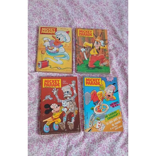 Mickey Parade Année 1989 Numero 2, 3, 5 Et 7 Lot De 4 Mensuel.