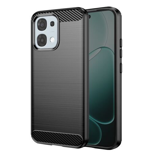 Coque pour Oppo A6 Pro Effet Carbone Protection Souple Antichoc Noir