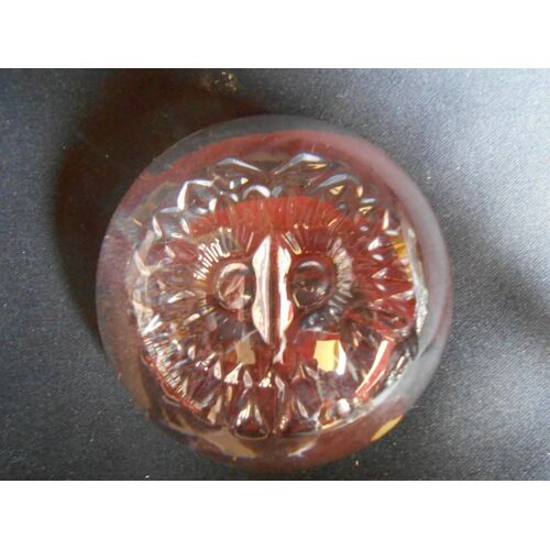 Chouette Presse Papier En Cristal Vintage