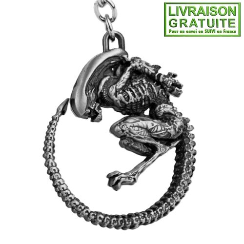 Porte-Clés Métal Neuf Alien Xénomorphe Aliens Keychain (Réf 1)
