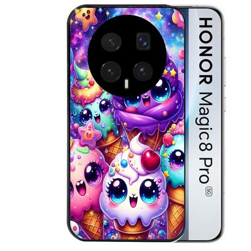 Coque noire pour MAGIC 8 PRO motif anime ice cream kawaii