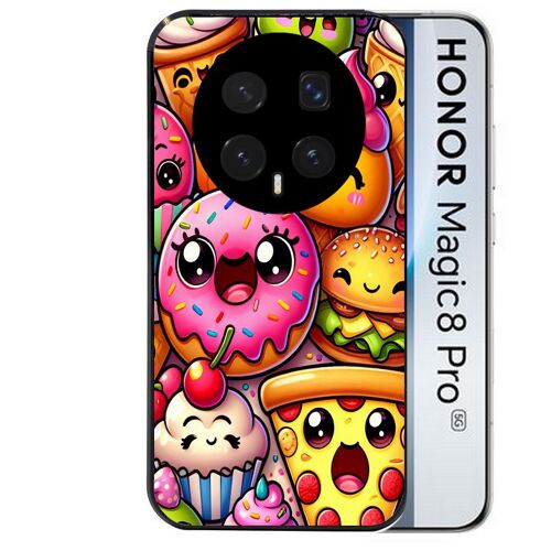 Coque noire pour MAGIC 8 PRO motif anime donut kawaii