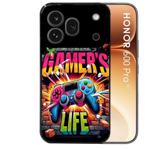 Coque noire pour HONOR 600 PRO 5G gamer life
