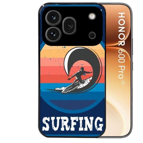 Coque noire pour HONOR 600 PRO 5G hawaii surf
