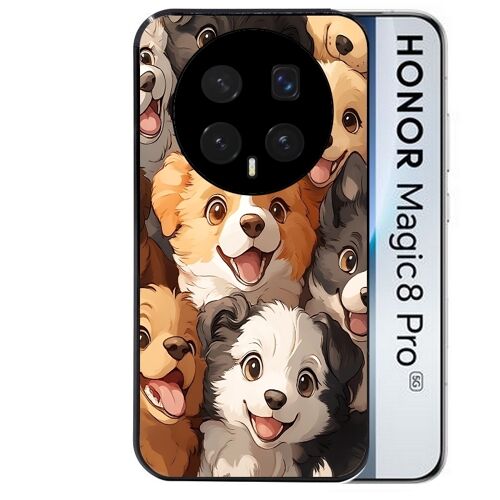 Coque noire pour MAGIC 8 PRO motif chien smile
