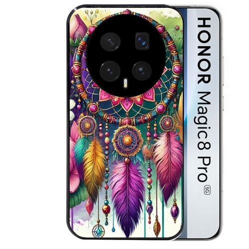 Coque noire pour MAGIC 8 PRO motif dreamcatcher et mandala