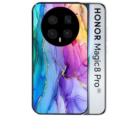 Coque noire pour MAGIC 8 PRO marbre tie dye