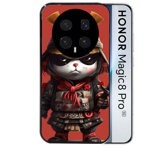 Coque noire pour MAGIC 8 PRO panda et samourai