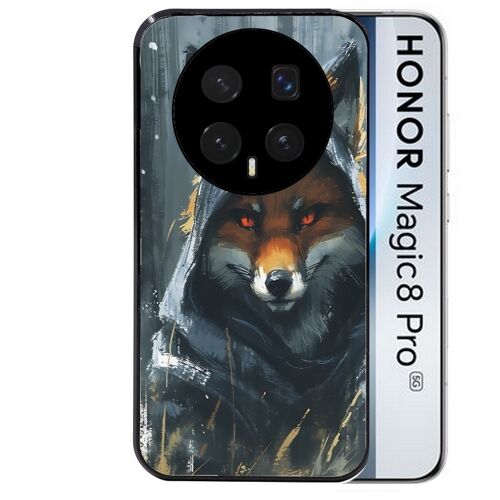 Coque noire pour MAGIC 8 PRO renard fox des bois