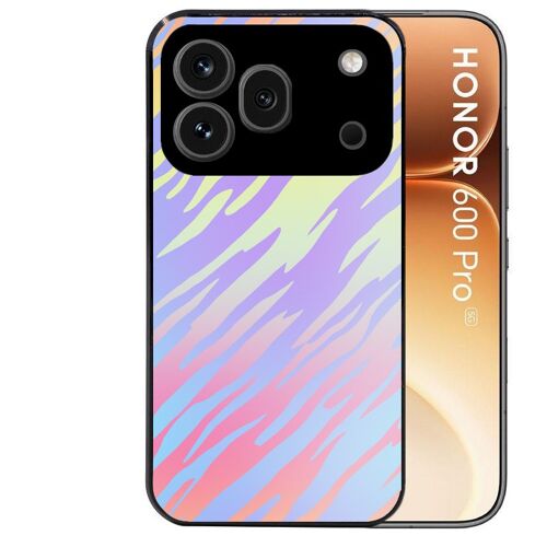 Coque noire pour HONOR 600 PRO 5G zebre pastel