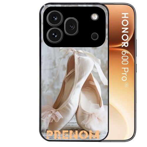 Coque noire pour HONOR 600 PRO 5G motif ballerine danse personnalisee